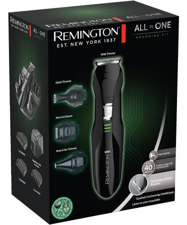 Remington All-In-One Grooming Kit - Beard Trimmer, Hair Clipper, Nose & Ear Trimmer, Mini Foil Shaver for Men - PG6020 Black - Buy Online on GoSupps.com