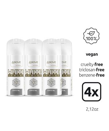ABOVE White Series Body Spray Crystal 4 pcs - Deodorant Spray - Masks Perspiration Odors - Long-Lasting Dry Spray - Paraben-Free - Cruelty-Free 2.12 oz each Crystal 3.4 Fl Oz (Pack of 4) - Buy Online on GoSupps.com