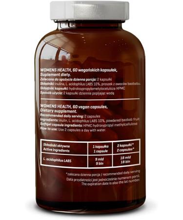 Buy Diet-Food No. 1 Women's Health Probiotic - Vegan Capsules (60 pcs) for Optimal Digestive Support | International Shipping Available - Buy Online on GoSupps.com
