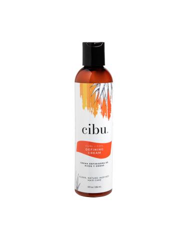 CIBU Curl + Coil Defining Cream | Long-Lasting Hold for Natural Wavy Coily Curly Hair | For African American Hair | 8 Ounces