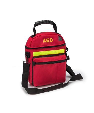 Jipemtra First Aid Bag AED Medical Bag 1st Aid Bag Empty Rescue Defibrillator Bag First Responder Bag for Emergency Critical Healthcare Protection (Bag Only) Red