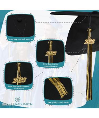 Endea Graduation Mixed Double Color Tassel with Gold Date Drop - Black/Gold 2023 - Buy Online on GoSupps.com