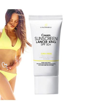 Linsition Face Sunscreen - Safe Natural Sunscreen for Men and Women Wide Mineral Sunscreen Lotion Water Resistant Sunscreen 60ml