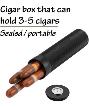 Cigar Boxs Humidors Cylindrical Cigar Box Sealed Aluminum Alloy Cigars Case Cigar Humidor Cigar Humidor Box - Buy Online on GoSupps.com