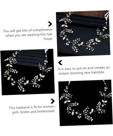 Didiseaon 1pc Headband Wedding Accessory Bride Headdress Bride Hair Wedding Shiny Headdress Bride Shiny Headdress Delicate Headdress Fashion Headdress Fashion Bride Headwear Pearl Headdress - Buy Online on GoSupps.com