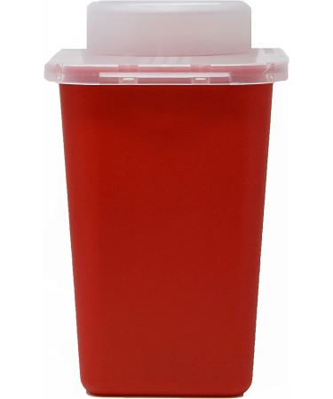 2 Gallon Size | Sharps and Biohazard Waste Disposal Container by Oakridge Products with Chimney Top Style Lid - Buy Online on GoSupps.com