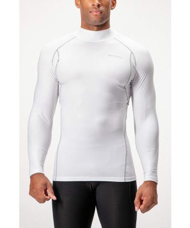 DEVOPS Men's Athletic Turtle Neck Compression Shirts 3 Pack - X-Large White (Gray) - Buy Online on GoSupps.com