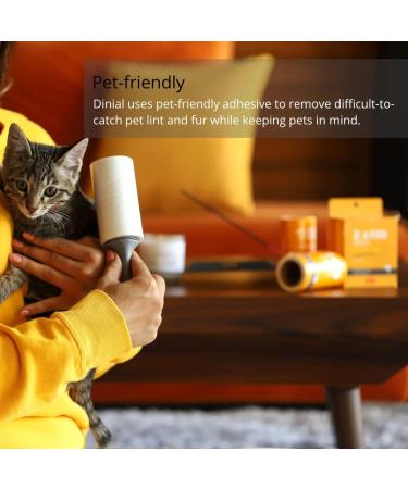 DINIAL Lint Roller Remover 100 Spiral Sticky Sheets with Extra 100 Sheets Refill (200 SHEETS IN TOTAL) For Removes Pet Fur Dust Dirt from Clothes Furniture Carpet Cars Floor & Dog Cat Hair. - Buy Online on GoSupps.com