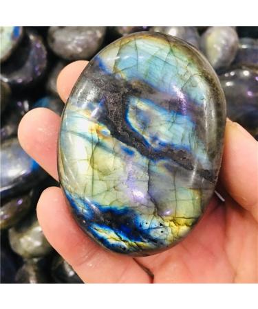 Natural Crystal Play with The Stone Stone Rolling Palmetto Stone 1pcs Randomly Send NaturalReiki Decoration Household qiangang (Size : 180-260g)