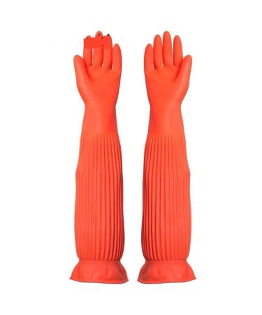 SEPTAM Cleaning Gloves Super Long Waterproof Rubber Gloves Dishes Latex Gloves Rubber Gloves