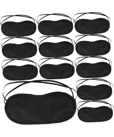 FRCOLOR 24pcs Sleep Mask Night Eyeshade Eye Sleeping Mask Eye Night Cover Eye Covers for Sleeping Silk Blindfold Satin Eye Mask Blindfolds Women Eye Cover Black Eye Mask Non-Woven Fabric