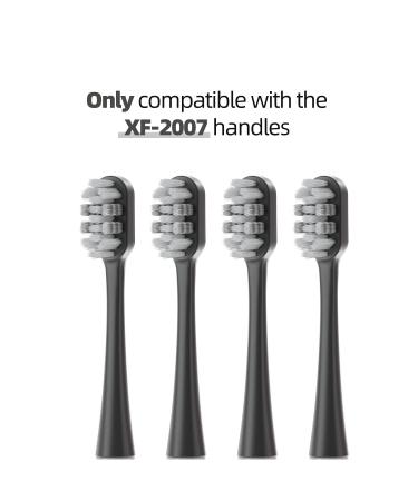 XFU-2007 Sonic Electric Toothbrush - 4 Replaceable Brush Heads for XF-2007 Handle (Black) | International Shipping Available - Buy Online on GoSupps.com