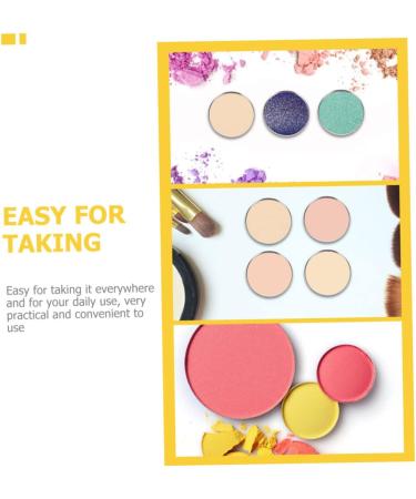 Housoutil Women Supplies 50pcs Eye Shadow Disk Travel Highlighter Stainless Steel Cosmetic Plate - Buy Online on GoSupps.com