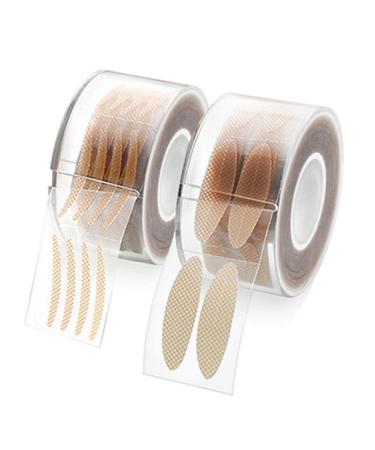 2Rolls/600Pairs Invisible Lace One-sided Sticky Double Eyelid Tapes Stickers Eyelid Strips, Instant lift Eyelids Without Surgery, Perfect for Saggy Hooded Droopy Uneven Mono-eyelids 2Rolls, LACE 300Pairs Slim + 300Pairs Wide