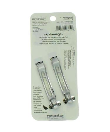 Scunci No-Slip Auto Clasp Barrettes - 2 ea, Pack of 6 - Assorted Colors - Buy Online on GoSupps.com