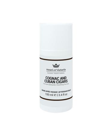 Henri et Victoria Aftershave for Men | Cognac and Cuban Cigars Fragrance | Canadian Made by Skilled Artisan | After Shave Balm Prevent and Cure Razor Burns