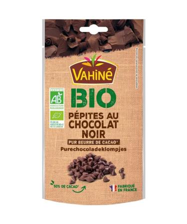 VAHINÉ - BIO - Pepites Au Chocolat Noir Bio 100G - le Lot De 4