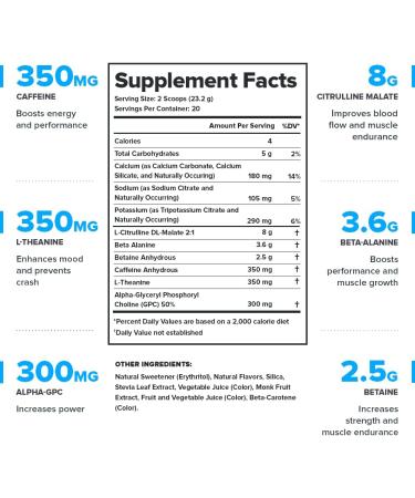 PULSE Pre Workout Supplement - Natural Nitric Oxide Drink for Energy Boost | Creatine-Free, Sweetened with Beta Alanine, Citrulline, Alpha GPC (Pink Lemonade) - Buy Online on GoSupps.com