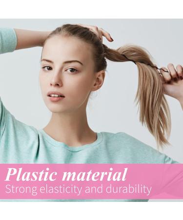 20 Pieces Spiral Hair Ties for Girls & Women - Strong Hair-Friendly Transparent & Black Telephone Cable Hair Ties - Buy Online on GoSupps.com