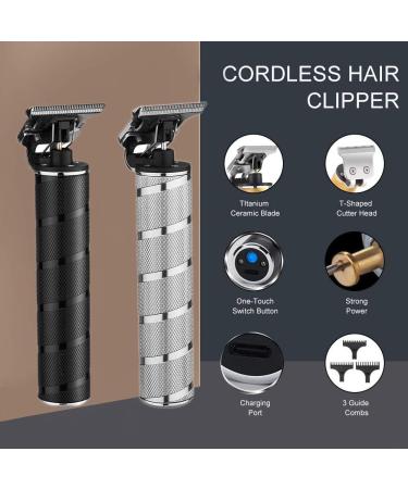 Luejnbogty Rechargeable Cordless Cutting Trimmer Hair Clippers Electric Clippers Barber Grooming Silver - Buy Online on GoSupps.com