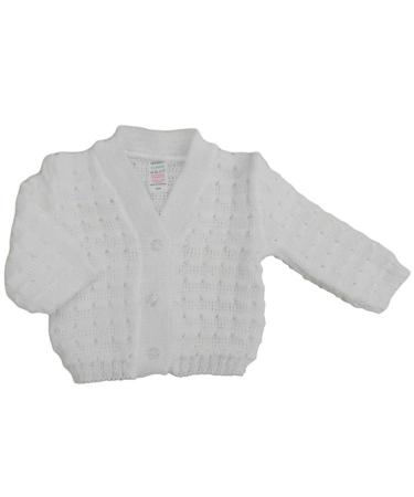 with Tags. Baby Girls White Knitted Cardigan Clothes (6-9 Months)