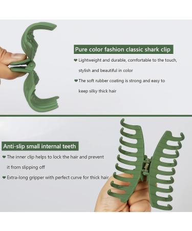 MONGSILER Large Hair Clip Set - 4.3 inches Strong Non-Slip Barrette for Thick Hair (2 Pink, Olive Green, Purple, Blue) - Ideal for All Women - Buy Online on GoSupps.com