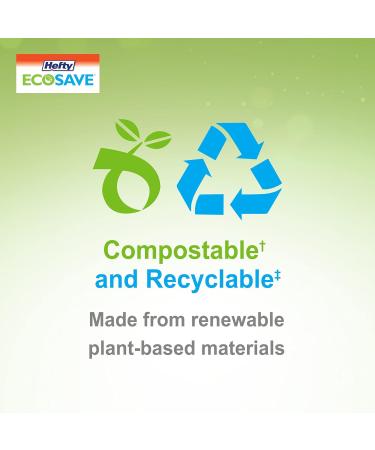 "Hefty ECOSAVE Compostable Disposable Paper Plates Dinner 10" 125 Count - Buy Online on GoSupps.com