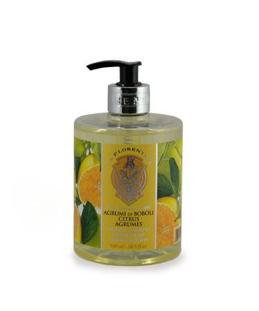 Bellosguardo Collection:"Agrumi di Boboli" - Hand Wash Liquid Soap Citrus Scent 16.5 fl.oz. (500 ml). Italian Import.