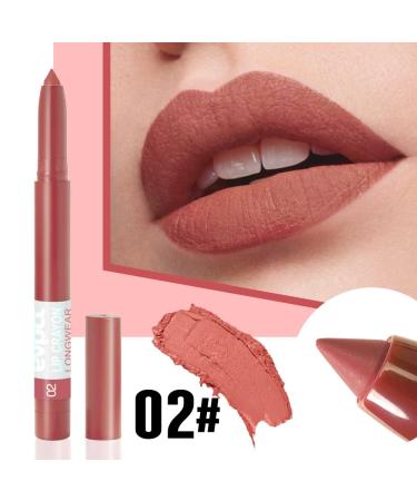 EVPCT 3Pcs Matte Lipstick & Lip Liner Set, Waterproof & Long Lasting 24 Hours - Pink, Nude, Purple Shades - Includes Sharpener - 3 Count - Buy Online on GoSupps.com