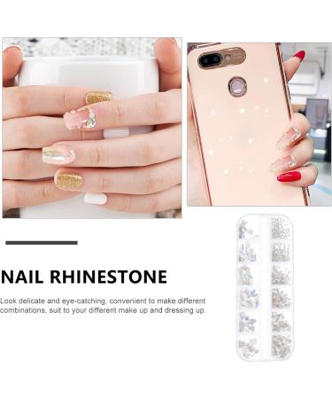 1 Box Manicure Fancy Shape Diamonds Diy Manicure Jewelry Round Crystal Rhinestone Manicure Charm Crystal Decor Manicure Studs Embellishment Resin Decorative Nails Rhinestones - Buy Online on GoSupps.com