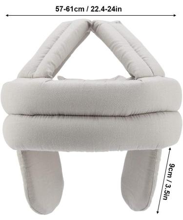 Breathable Protective Hat for Seniors | Impact Prevention Head Cap with Hearing Protection - Light Grey - Buy Online on GoSupps.com