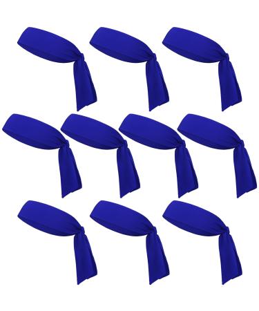 Gebuzz 10 pieces of ties for men and women ninja-karate pirate chip straps elastic welding-sports welding ligaments frontal ligaments for tennis training running baseball royal blue