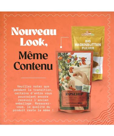 NaturaleBio Cynorrhodon Cru Bio en poudre 400g. Rose musqu e Naturelle et Pure moulu partir des baies d' glantier Bio entier. Riche en vitamine C id ale pour infusions th s et smoothies. Rose musqu e 400 g (Lot de 1) - Buy Online on GoSupps.com