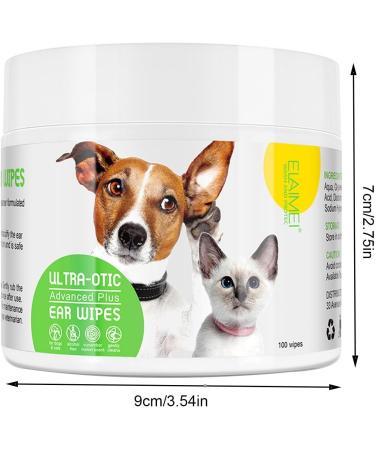 Ear Cleaning Pads for Dogs - 100 Cleansing Pads for Pets - Safe and Effective Pads for Cleaning Teeth Eyes & Ears Ear Cleaning Pads for Stop Ear Itching. - Buy Online on GoSupps.com