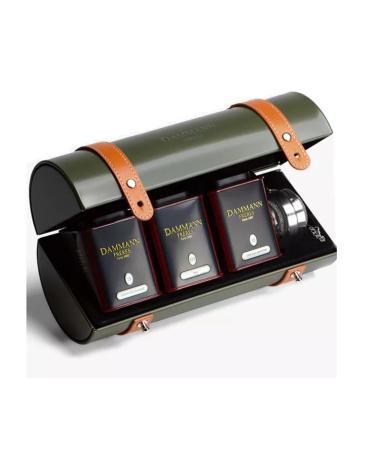 Dammann Fr res Dammann Fr res | Destination Gift Set | Assorted Tea Tin + Infuser | Gift Set of 3 Loose Leaf Tea Flavors | Tin of Loose Green Teas - 3 x 30g | Tea Gift Set