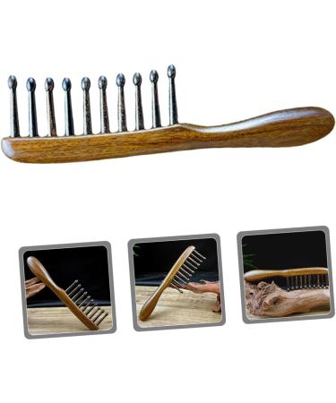 Ipetboom Scalp Massage Comb Wooden Pick Anti-static Head Massage Comb Hair Pick Root Comb Scalp Comb Wooden Hair Comb Wooden Massage Comb Comfortable Massage Comb Wide Comb for Curly Hair - Buy Online on GoSupps.com