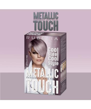 Rub lia Metallic Touch Permanent Hair Color - Pink Grey Metallic 115ml | Buy Now for Vibrant Results - International Shipping Available - Buy Online on GoSupps.com