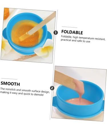 Minkissy Melting Wax Bowl Set - Non-Stick Silicone Wax Heater Accessories - High-Temperature Resistant & Foldable Beauty Tool - 13.2x11cm - Buy Online on GoSupps.com