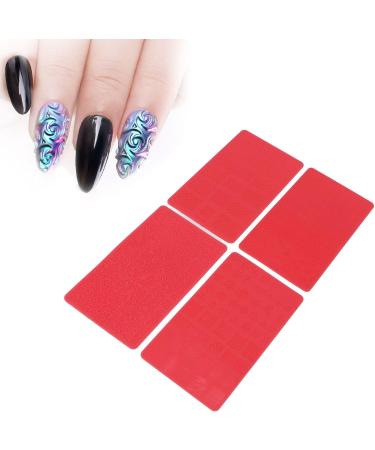 Nail Stamping Template - Anggrek 4PCS 3D Relief Silicone Carving Stencils for DIY Nail Art | International Shipping Available - Buy Online on GoSupps.com