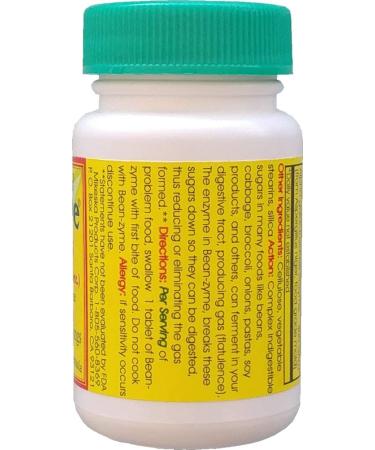 Bean-zyme 150 Count - 400 GALU per Tablet | Digestive Enzyme Supplement - Buy Online on GoSupps.com