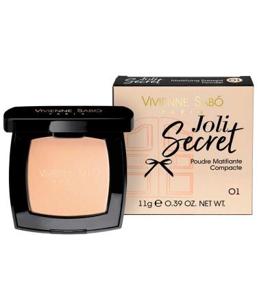 VIVIENNE SABO Mattifying Pressed Powder/Matifying Compact Powder Joli Secret 01 - golden honey