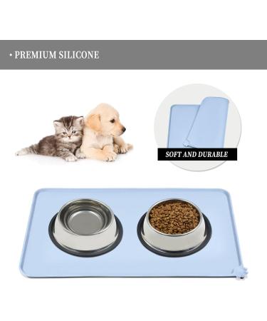 Reopet Silicone Pet Feed Mats - Waterproof Dog & Cat Mats with Elevated Edges - 87 x 57 cm (1 Pack) - Ideal for Mess-Free Feeding - Buy Online on GoSupps.com