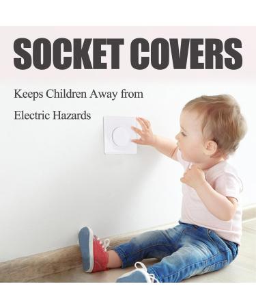 SYEYCW 32 Pcs Child Safety Plug Socket Covers - UK White Outlet Protectors for Home and School - Buy Online on GoSupps.com
