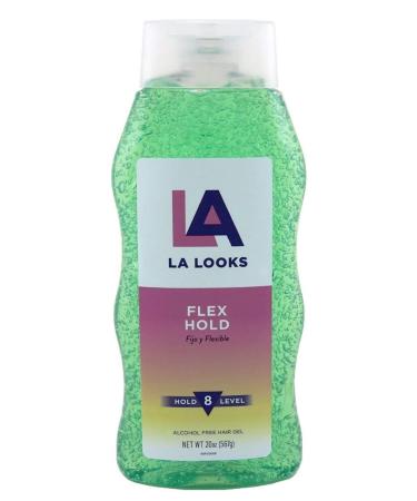 La Looks Gel 8 Flex-Hold 20 Ounce (Pack of 2) (Green)