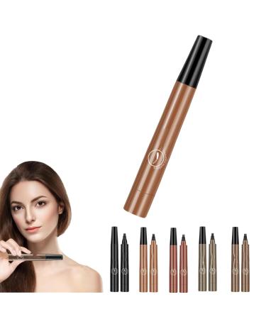 Cohbskj Glowly Secret Eyebrow Pen Unique Quad Eyebrow Pencil Quad Forked Liquid Eyebrow Pencil Long-Lasting Waterproof Microblading Eyebrow Pen (1PCS-E)