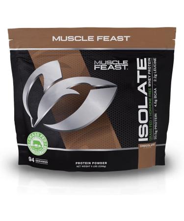 Muscle Feast Isolate Whey Protein Grass-Fed Hormone Free - Chocolate - 94 Servings - 5 LBS.