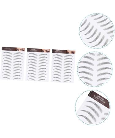 BIUDECO 3 Sheets Waterproof Eyebrow Stickers Brow for Women False Eyebrows for Women Transfer Stickers 21x15cm Black - Buy Online on GoSupps.com