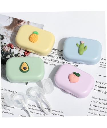 Healeved 16-Piece Colored Contact Lens Case Set - Cartoon Design with Mirror & 3D Glasses Case for Travel - Perfect Lens Storage Solution - Buy Online on GoSupps.com