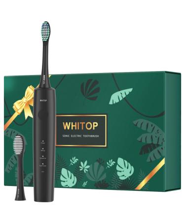 WHITOP CD-14 Adults Sonic Electric Toothbrush for Men and Women Rechargeable Electronic Power Ultrasonic Tooth Brush with 4 Modes  Pressure Sensor  Smart Timer  IPX8 Waterproof CD-14 Black