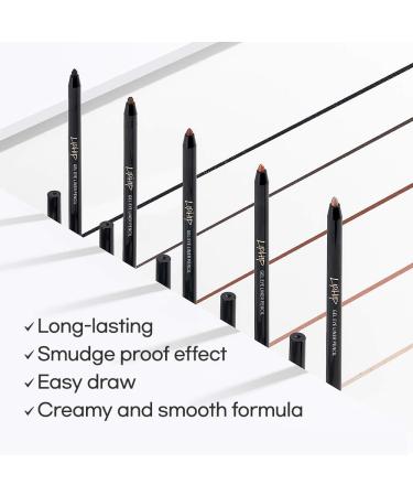 LIPHIP Smudge & Water-Resistant Gel Eyeliner Pencil - Longwear 03 Pearl Brown - Buy Online on GoSupps.com